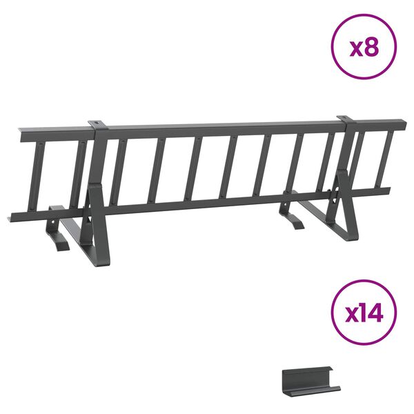 vidaXL Dachschneeschild Stahl