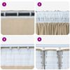 vidaXL Samtvorh&auml;nge mit Vorh&auml;ngen 2 pcs Creme 225 x 140 cm Samt