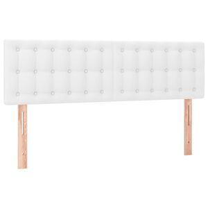 vidaXL Kopfteile Wei&szlig; 144x5x78/88 cm Kunstleder