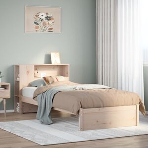 vidaXL B&uuml;cherregalbett ohne Matratze 75x190 cm Massivholz Kiefer