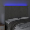 vidaXL LED Kopfteil Hellgrau 144x5x118/128 cm Samt