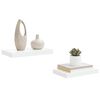 vidaXL Schweberegale 2 Stk. Hochglanz-Wei&szlig; 40x23x3,8 cm MDF