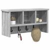 vidaXL Wandmontierter Kleiderst&auml;nder Grau Sonoma 50 x 16 x 26 cm