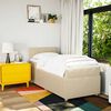 vidaXL Boxspringbett mit Matratze Creme 100x200 cm Stoff