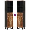 vidaXL Badschrank 38x33x160 cm Altholz Massivholz