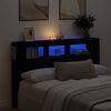 vidaXL LED Kopfteil Schwarz Eichen-Optik 160 x 18,5 x 103,5 cm