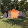 vidaXL Tipi Zelt mit Dach Grau und Orange 492 x 492 x 275 cm Stoff