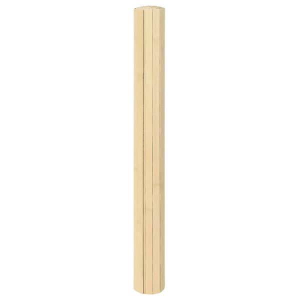 vidaXL Teppich Rechteckig Hell Natur 100x500 cm Bambus