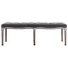 vidaXL Bank Leinen Massivholz 150x40x48 cm Dunkelgrau