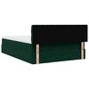 vidaXL Ottoman-Bett mit Matratze & LEDs Dunkelgr&uuml;n 140x190 cm Samt