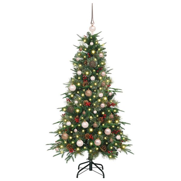 vidaXL K&uuml;nstlicher klappbarer Weihnachtsbaum Gr&uuml;n 150 cm PE und PVC