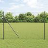 vidaXL Eurozaun Grau 1,5 x 10 m PVC-beschichtetes Eisen