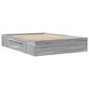 vidaXL Bettgestell Grau Sonoma 135x190 cm Holzwerkstoff