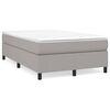 vidaXL Boxspringbett mit Matratze Hellgrau 120x190 cm Stoff