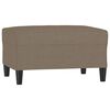vidaXL Sessel mit Hocker Taupe 60 cm Mikrofasergewebe