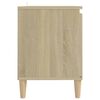 vidaXL TV-Schrank mit Massivholz-Beinen Sonoma-Eiche 103,5x35x50 cm