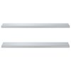 vidaXL Wandregale 2 Stk. 100x23,5x3 cm Silbern Edelstahl