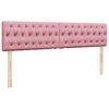 vidaXL Ottoman-Bett mit Matratzen Rosa 160x200 cm Samt