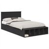 vidaXL Bettrahmen mit Regal Schwarz 120 x 190 cm Holzwerkstoff