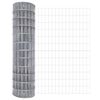 vidaXL Zaun mit Pfosten Silber 1,4 x 10 m Stahl