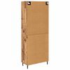 vidaXL Highboard mit Schubladen 2 pcs Altholz Engineered Wood und Glas