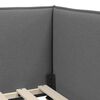 vidaXL Eckbettgestell mit Matratze mit Kopfteil 2 pcs Grau Samt