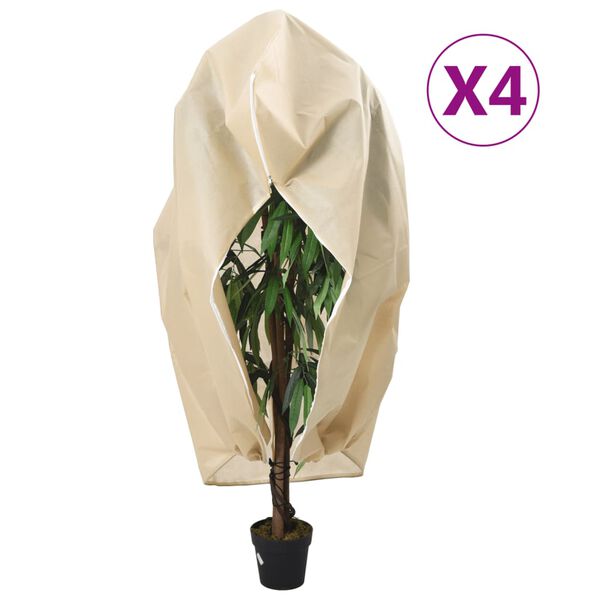vidaXL Wintervlies mit Rei&szlig;verschluss 4 Stk. 70 g/m&sup2; 1,2x1,8 m