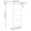 vidaXL Schiebet&uuml;r ORKDAL Braun 93 x 211 cm Massives Kiefernholz