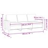 vidaXL 3-Sitzer-Sofa Creme 180 cm Samt