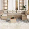 vidaXL Garten-Sofa-Set 8 pcs Beige und Weiß