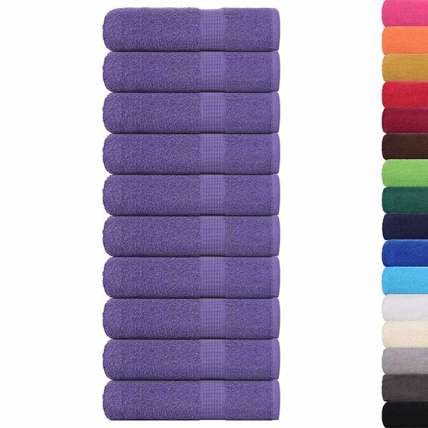 vidaXL Badet&uuml;cher FROGN 10 Stk. Lila 100x150 cm 360 g/m&sup2;