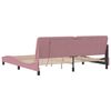 vidaXL Bettgestell mit LED ohne Matratze Rosa 200x200 cm Samt
