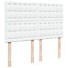 vidaXL Ottoman-Bett mit Matratze & LEDs Wei&szlig; 140x190 cm Kunstleder
