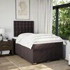 vidaXL Boxspringbett mit Matratze Dunkelbraun 120x200 cm Stoff