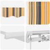 vidaXL Markise Mehrfarbig 500 x 300 x 165 cm Polyester und Metall