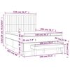 vidaXL Boxspringbett mit Matratze Hellgrau 140x200 cm Stoff