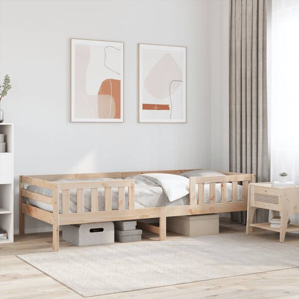 vidaXL Massivholzbett ohne Matratze 90x190 cm Kiefernholz