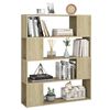 vidaXL B&uuml;cherregal Raumteiler Sonoma-Eiche 100x24x124 cm