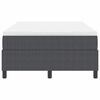 vidaXL Boxspringbett Dunkelgrau und Wei&szlig; 120 x 190 cm Cordstoff