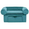 vidaXL Hundesofa mit Speicher T&uuml;rkis 75 x 50 x 38cm Pl&uuml;sch