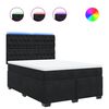 vidaXL Boxspringbett mit Matratze Schwarz 140x200 cm Samt
