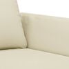 vidaXL 3-tlg. Sofagarnitur mit Kissen Creme Kunstleder