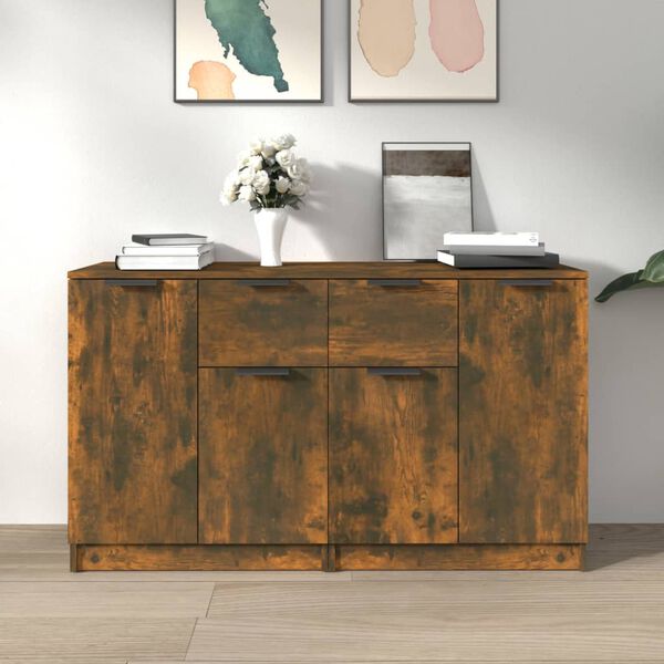 vidaXL Sideboards 2 Stk. R&auml;uchereiche 60x30x70 cm Holzwerkstoff