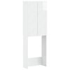 vidaXL Toilettenschrank DELFT Hochglanz Wei&szlig; 66 x 25,5 x 190 cm