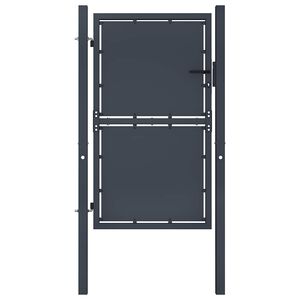 vidaXL Gartentor aus Stahl 100 x 175 cm Anthrazit