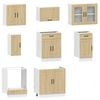 vidaXL 8-tlg. K&uuml;chenschrank-Set Kalmar Sonoma-Eiche Holzwerkstoff
