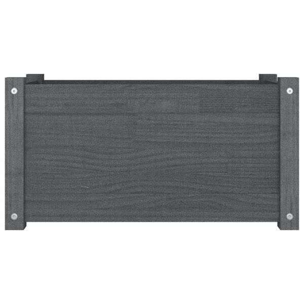 vidaXL Pflanzk&uuml;bel Grau 60x31x31 cm Massivholz Kiefer