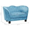 vidaXL Hundesofa T&uuml;rkis 66x43x40 cm Pl&uuml;sch