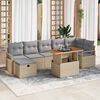 vidaXL Garten-Sofa-Set 8 pcs Beige Poly-Rattan