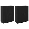 vidaXL Wandschrank 2 pcs Schwarz Eichen-Optik 69,5 x 34 x 90 cm
